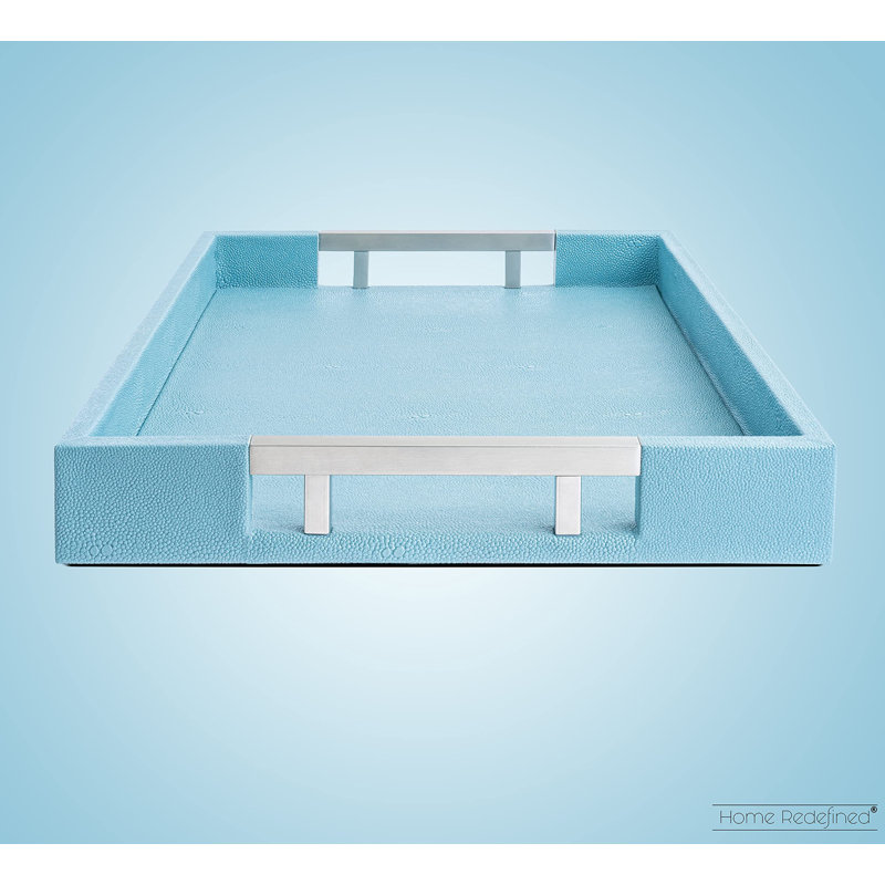 Plateau Mayalee, Bleu bébé / argent