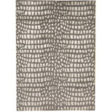 Himalayan Abstract Area Rug in Gray/Ivory
