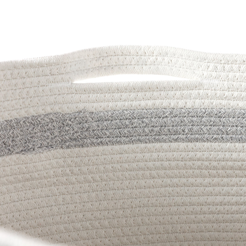 Dovecove Decorative Basket, 13.8" H x 21.8" W x 21.8" D, White/Light Gray