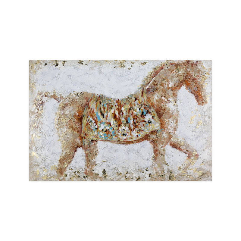 Powerful Giant Hand Painted Canvas Print
