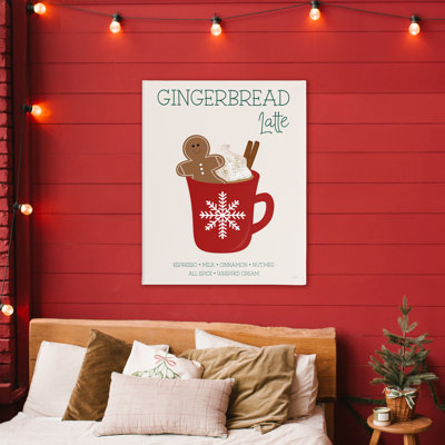 Toile de boisson latte Gingerbread, design par Natalie Carpentieri