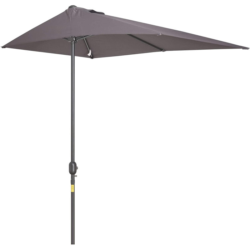 Aarthi 230cm X 130cm Rectangular Market Parasol, Grey