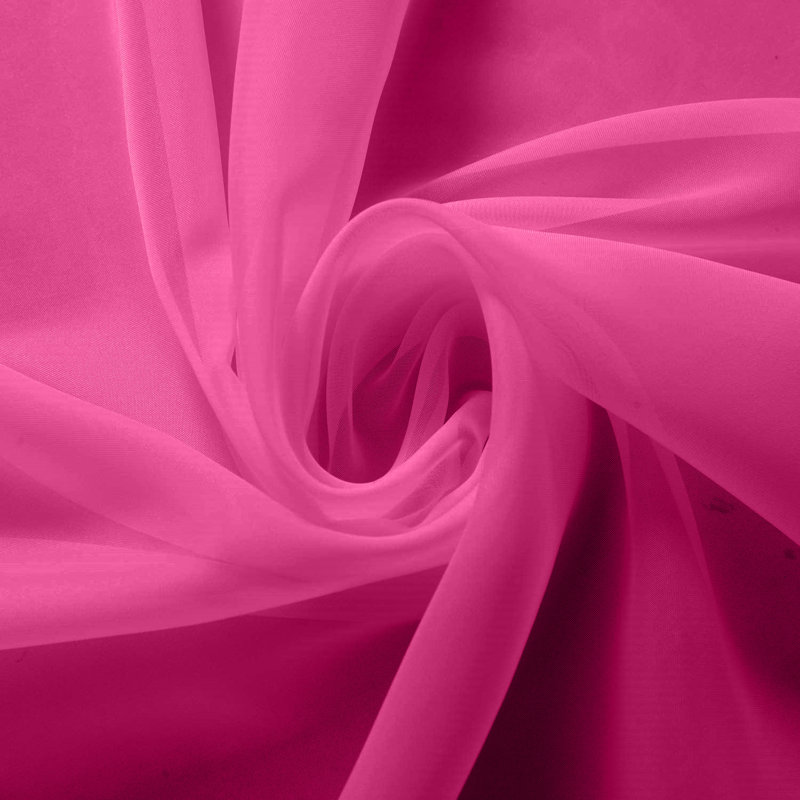 Jamie Eyelet Semi Sheer Curtain, 144cm Width x 137cm Drop, Cerise
