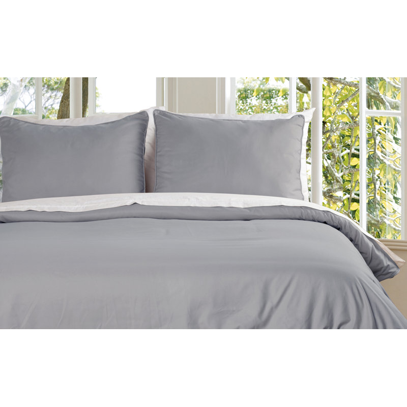 Ensemble de housse de couette , Argent, Très grand