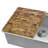 Ruvati 17 x 16 x 2 inch thick Teak Butcher Block Solid Wood Large Workstation Cutting Board