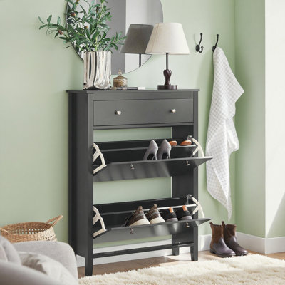 12 Pair Flip Down Shoe Storage