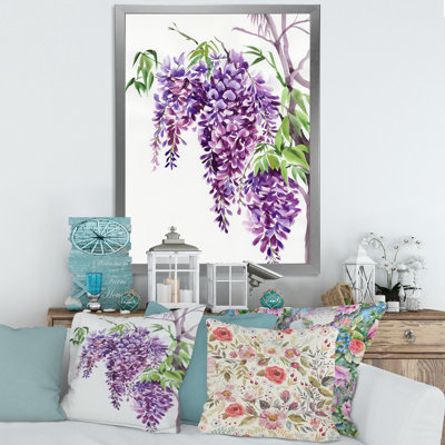 " Purple Wisteria Branches " Painting Print