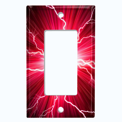 Couvercle de prise de courant en métal (rouge clair - bascule simple)