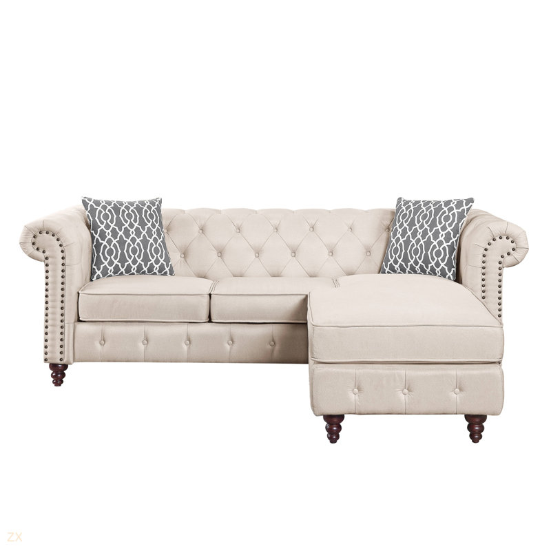 Fabric Reversible Sectional Sofa