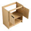 Meuble-lavabo autoportant en contreplaqué de 30 po, armoire 2 portes, Scratch & Humidité, facile à assembler, conception américaine, étapes d'assemblage en chêne,