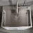 24In Stainless Steel Washing Sink W/ Faucet Hoses And Drain Head Only
