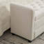 Banc de rangement moderne en tissu avec double accoudoirs roulés pour le salon-128632816
