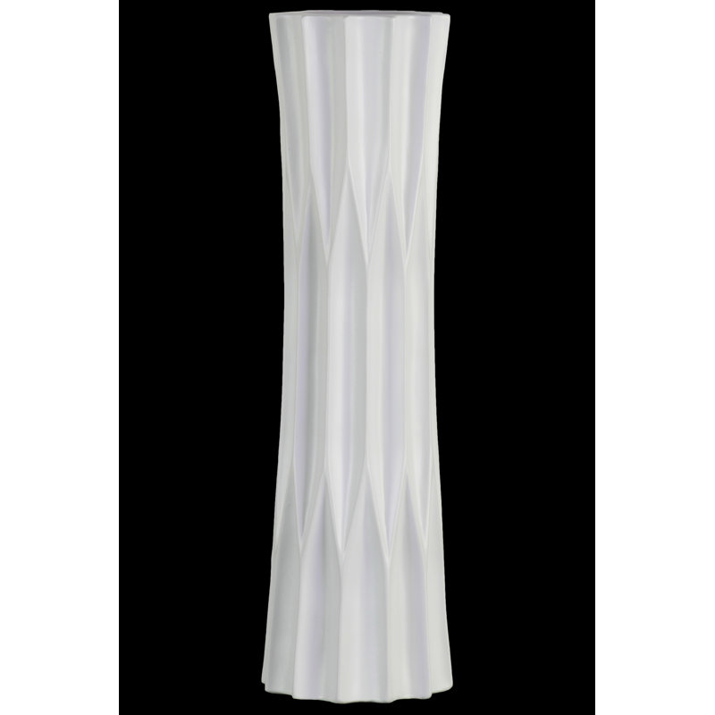 Vase de plancher rond à motif en céramique Grider, H 22,75 po x l 6,5 po x P 6,5 po