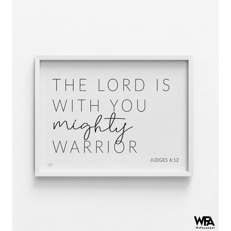 «Mighty Warrior», impression encadrée de Juges 6: 12, idée de cadeau de seigneurs Chistian Warrior, cadeau d'anniversaire de pasteur, affiche de membre de l'église, impression