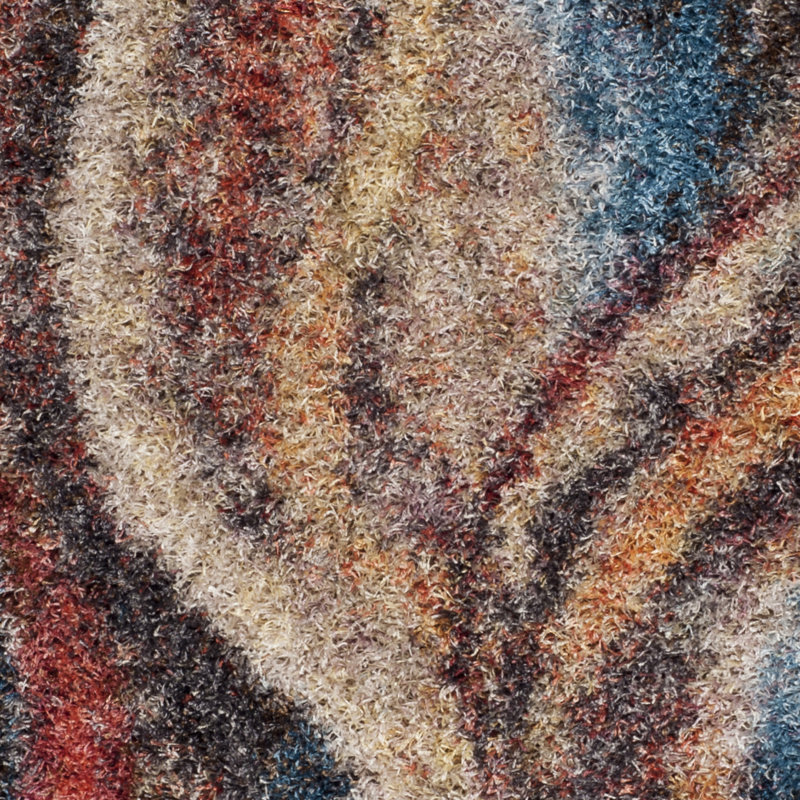 Delma Performance Abstract Rug, Square 4'