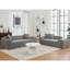 Gris foncé 2 pièces - rembourré Boucle, 3 places, siège avec table de bout, gris élégant et confortable pour la maison-2101901669