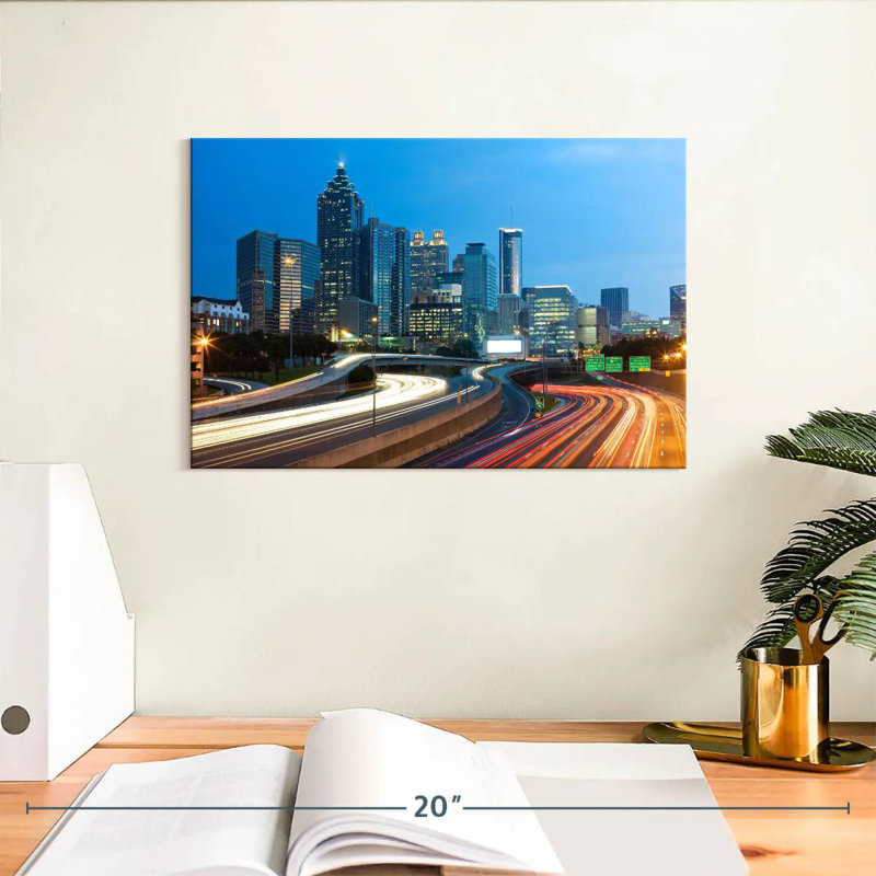 Ravi Downtown Atlanta Light Trails, H 8 po x l 12 po