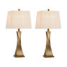 27'' Antique Gold Resin Table Lamp Set
