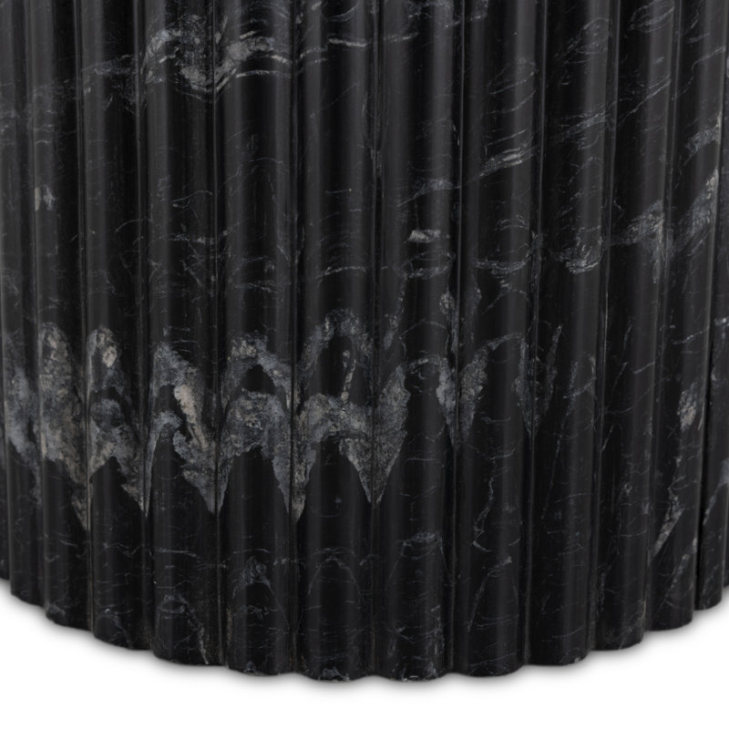 Oranda Marble End Table, Black