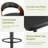 George Set of 4 Swivel Bar Stool Faux Leather Adjustable Height Black Bar Counter Stool with Metal Frame for Kitchen Island Dining Room-2042877775