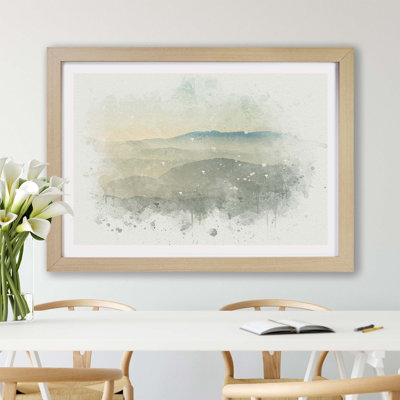 Mist over Snowdonia in Wales - Framed Print