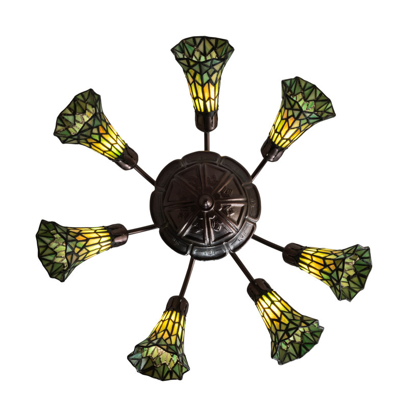 Arnkil 6 - Light Chandelier, Green