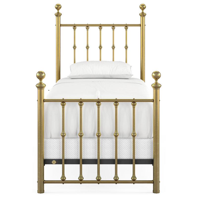 104 Lit Palisade | Norme complète, Laiton naturel, Lit simple