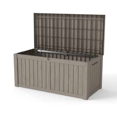 Decksplore 150 Gallons Water Resistant Resin Lockable Deck Box by Decksplore