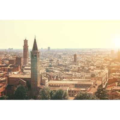 Verona On Sunset by Whilerests - Wrapped Canvas Print
