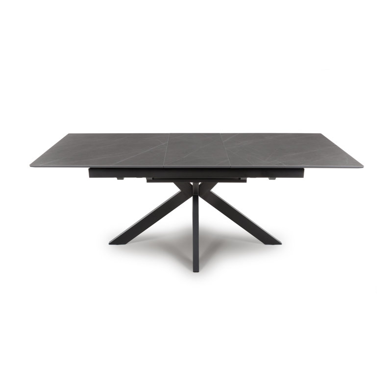 Avelie Extendable Metal Base Dining Table, H76 x L200 x W90cm