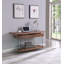 Annalis Wooden Top L-shaped Desk w/ Glass Panel Base-72251085