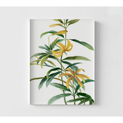 Reproduction de fleurs jaunes, peinture de fleurs tropicales, impression de fleurs botaniques, peinture de fleurs encadrées, impression de peinture de fleurs, art mural surdimensionné