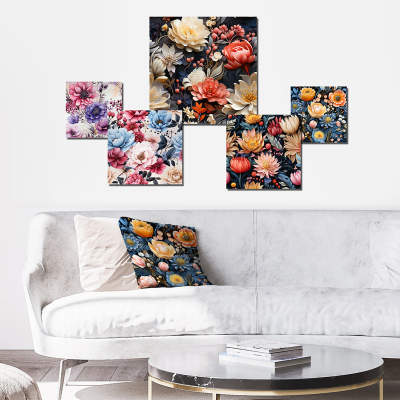 Filion - ensemble d'art mural floral de 5