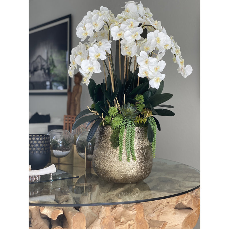 Orchid Floral Arrangement in Pot, 28" H x 18' W x 18" D