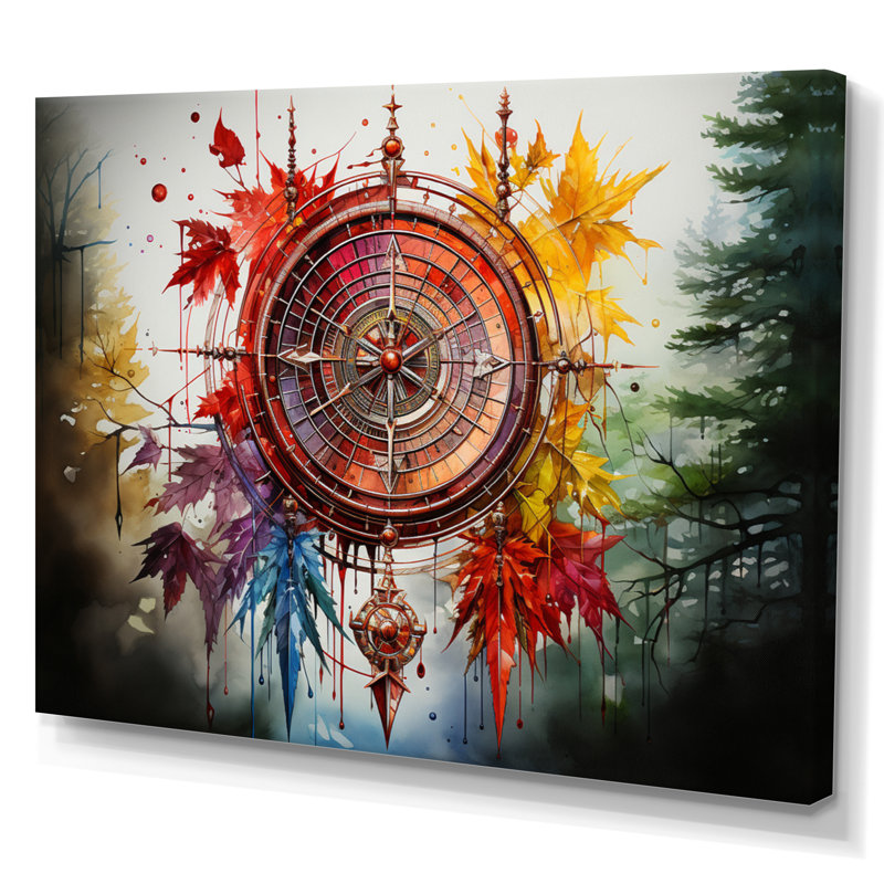 " Native Art Sacred Medicine ", Wrapped Canvas, 34" H x 44" W x 1.5" D