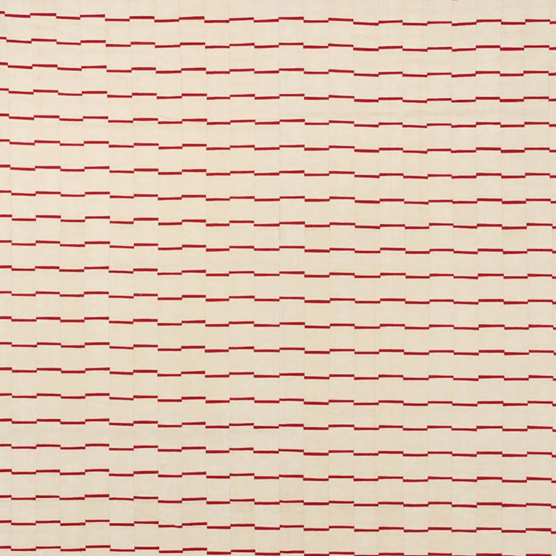 Schumacher x David Kaihoi Lines Fabric, Red