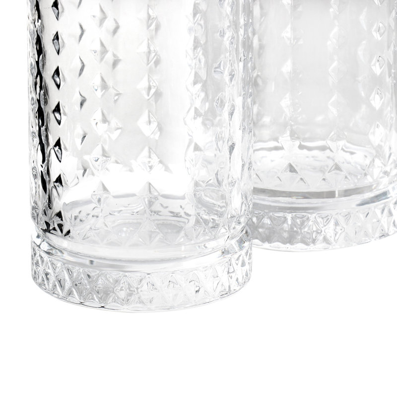 Ensemble de gobelets en verre embossé 16 pièces Gibson Home