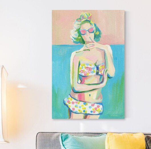 Coquette - reproduction d'art sur toile, H 24 po x l 16 po x P 1,5 po, Toile tendue
