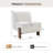 29.1" Wide Contemporary Upholstered  Armless Slipper Chair With Solid Wood Legs