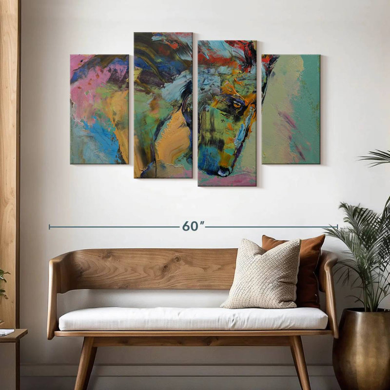 Brampt Painterly Horse, 32" H x 52" W