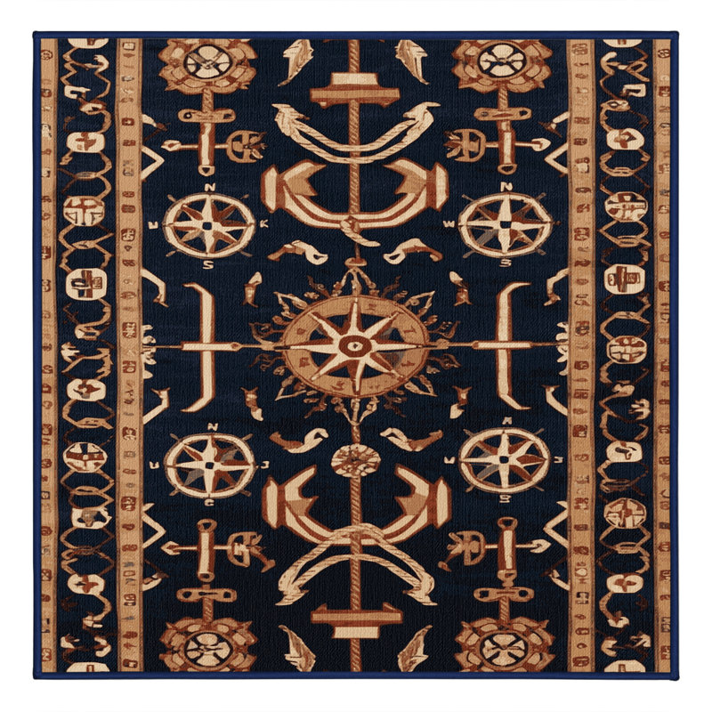 Tapis mauve lavable à la machine, Carré 5 pi