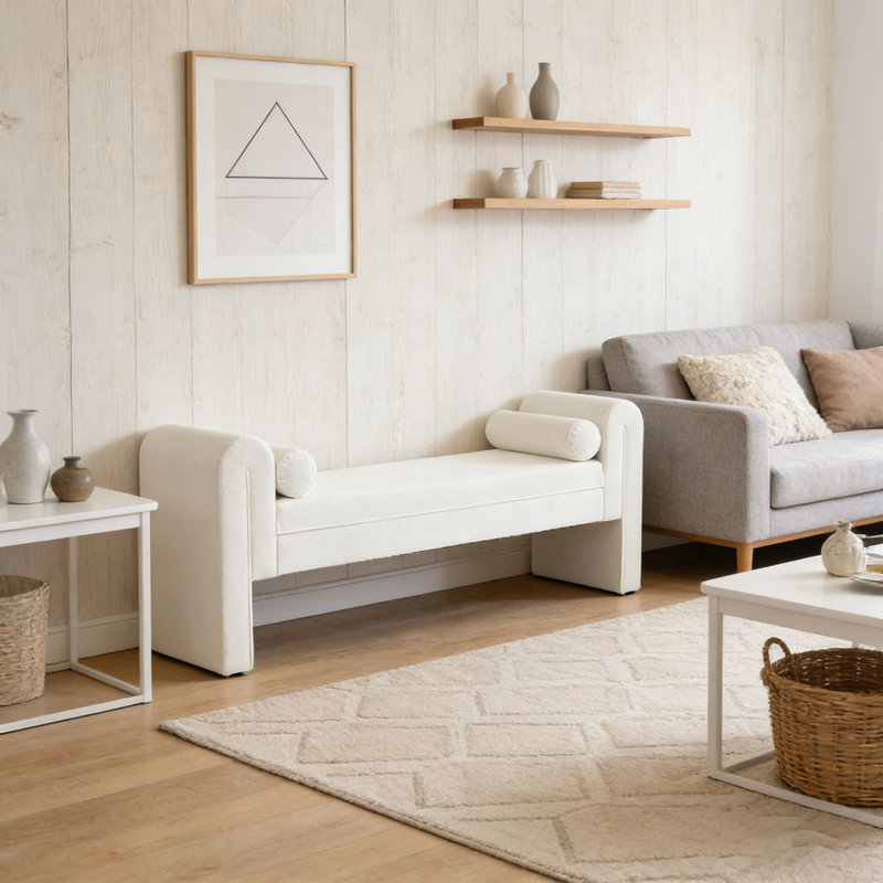 Banc de 60 pouces, Blanc