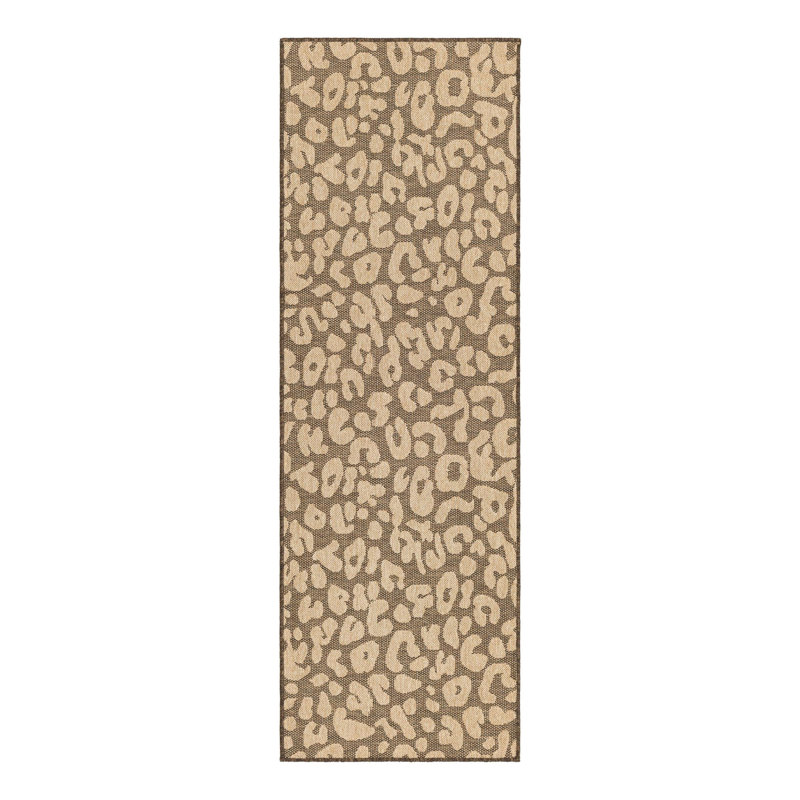 Tapis brun en polypropylène tissé à la machine Henrik, Tapis de couloir 2 pi 9 po x 8 pi