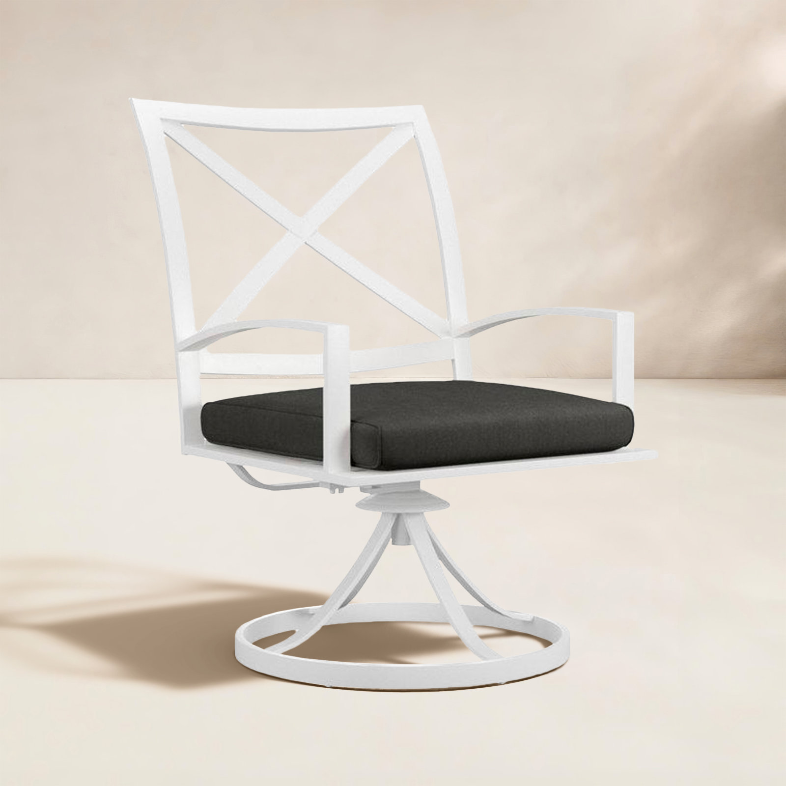 Bristol Premium All-Weather Wicker Outdoor Dining Armchair with Sunbrella® Cushion, Spectrum Carbon Sunbrella® Plainweave