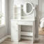 Coiffeuse pour coiffeuse avec tiroir, coiffeuse avec miroir, coiffeuse, coiffeuse pour chambre à coucher, vestiaire