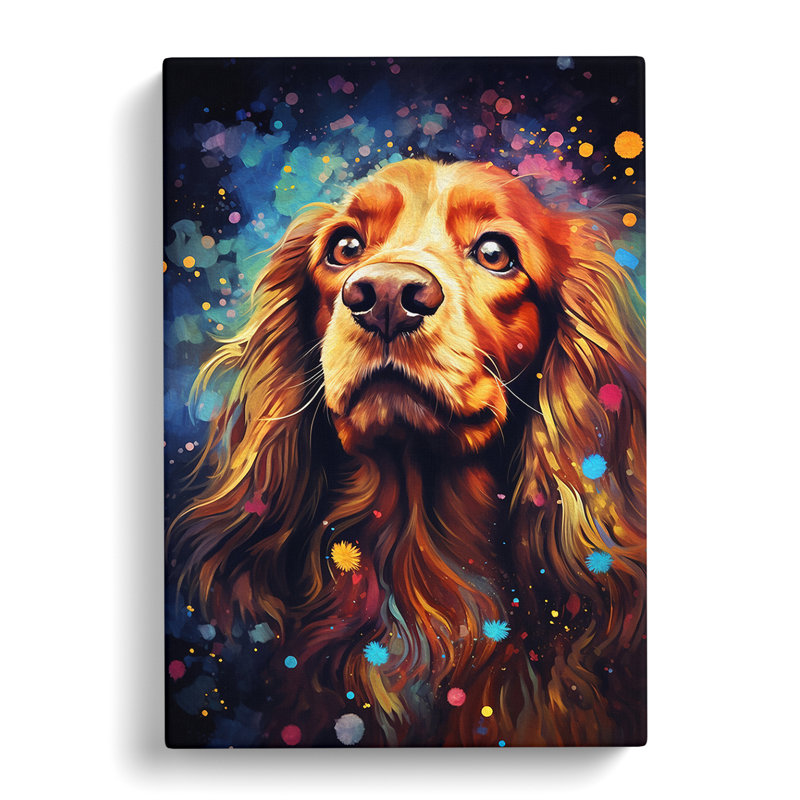 Cocker Spaniel Romanticism - Wrapped Canvas, 76cm H x 50cm W x 3cm D