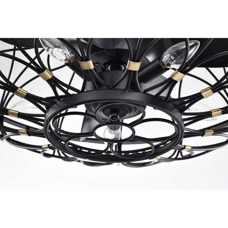 Melton 26 Inch Clean Line Matte Black Ceiling Fan With Remote