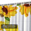 Papier peint tournesol aquarelle transparente avec 12 crochets-2066094736