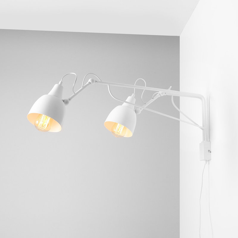 Chipps Swing Arm Sconce, White