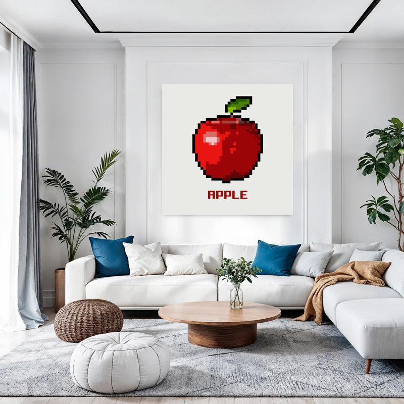 Art rétro rétro paysage classique de fruits rétro pomme, H 48 po x l 48 po